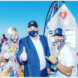 Little Optimist Global Challenge - Liezel van der Westhuizen, Alderman James Vos and Greg Bertish